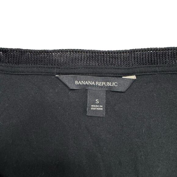 BANANA REPUBLIC Grosgrain Ribbon Sleeveless Top in Black Size Small Womens Tank - Picture 6 of 9